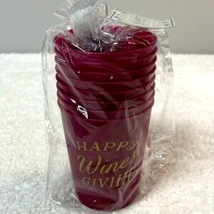 💖2/$12💖Slant “Happy Wine Giving” 16 Oz. Reusable Flex Cups